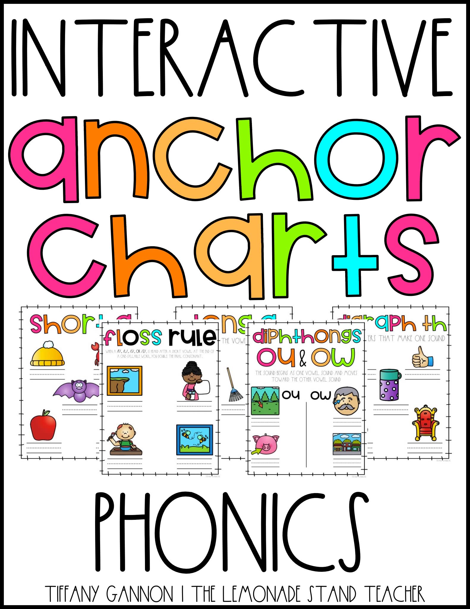 《Interactive-Anchor-Charts》交互式锚图自然拼读PDF两册0
