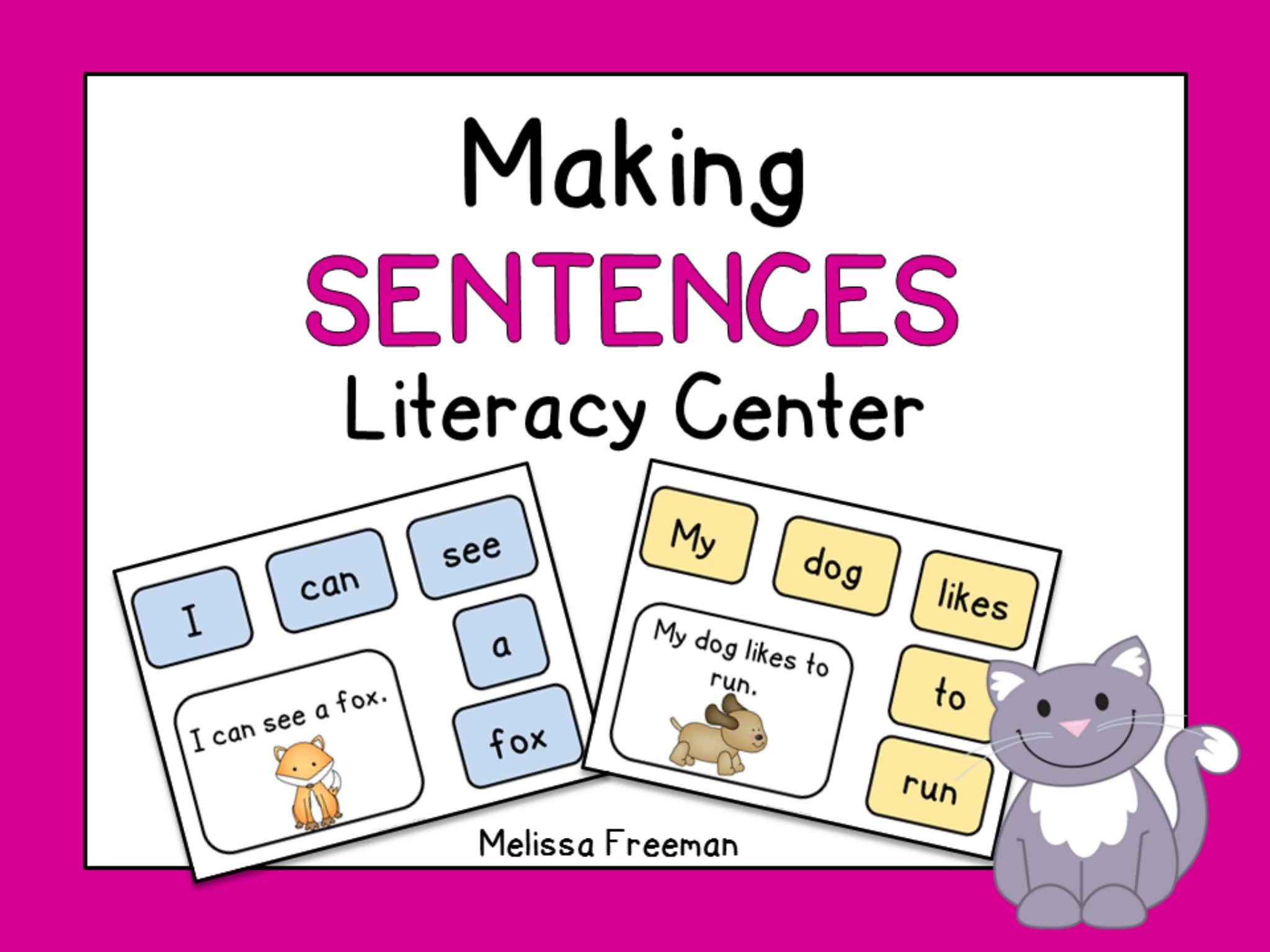 《Making-Sentences-Literacy-Center》单词句子排序五册PDF