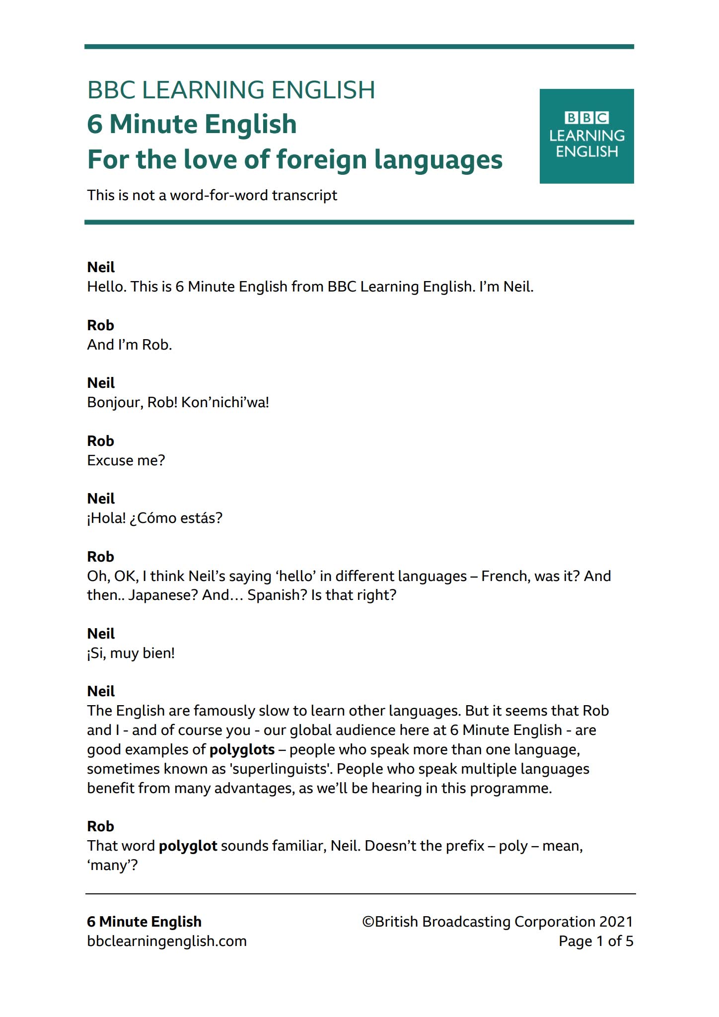 《BBC 6 minute English》bbc六分钟英语听力原文
