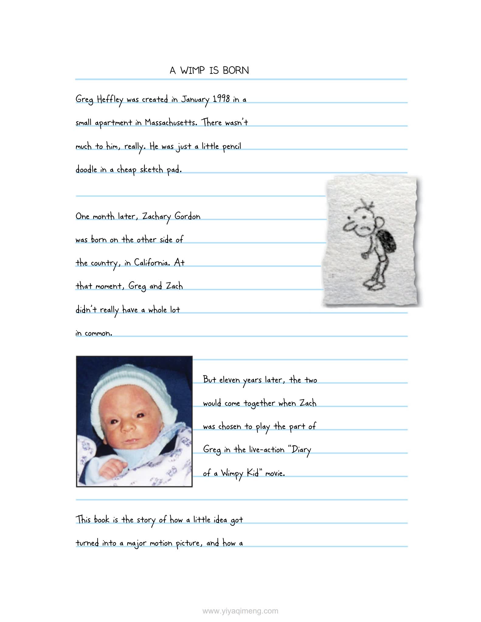 小屁孩日记 Diary of a Wimpy Kid英文版电子书 PDF