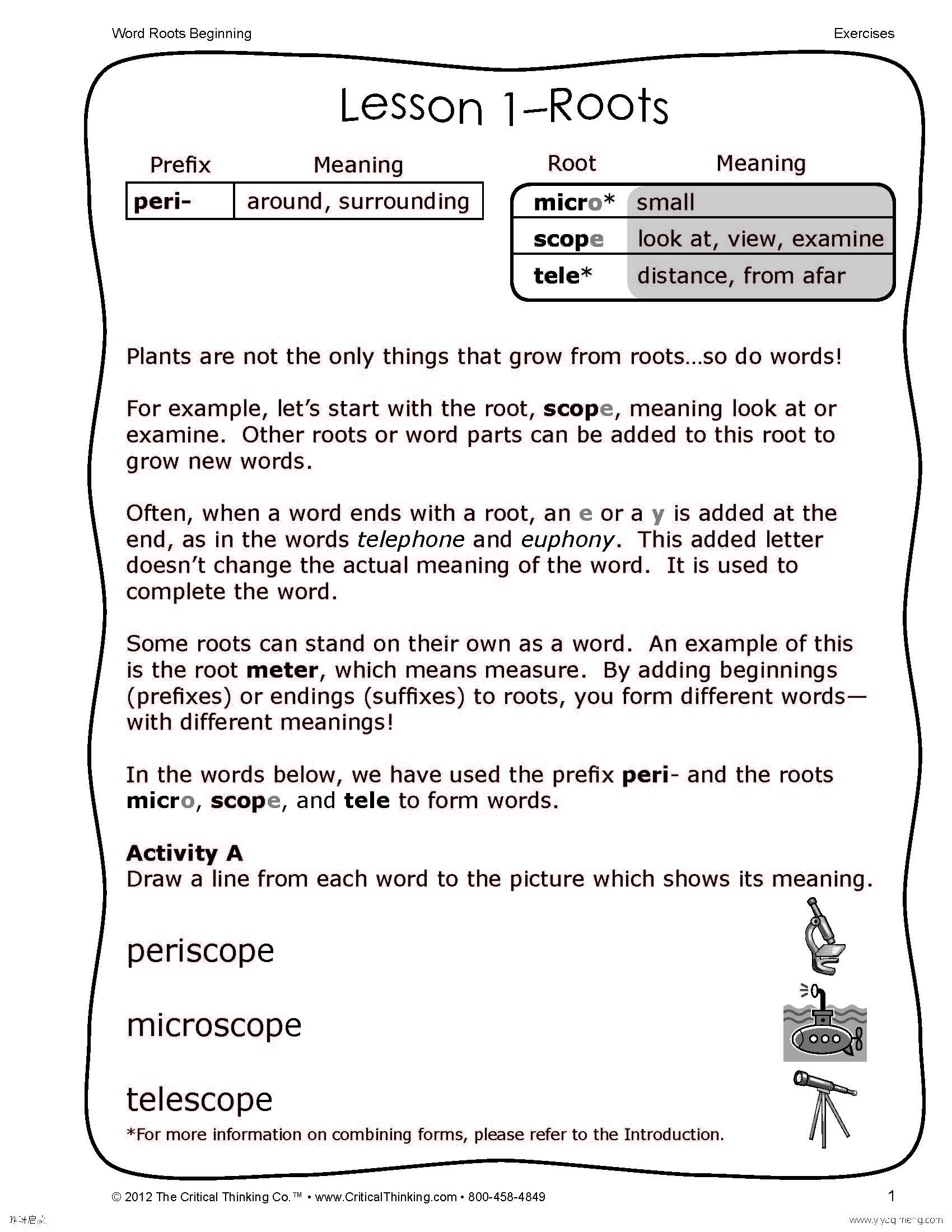 Word Roots 英文词根教材PDF 带练习册