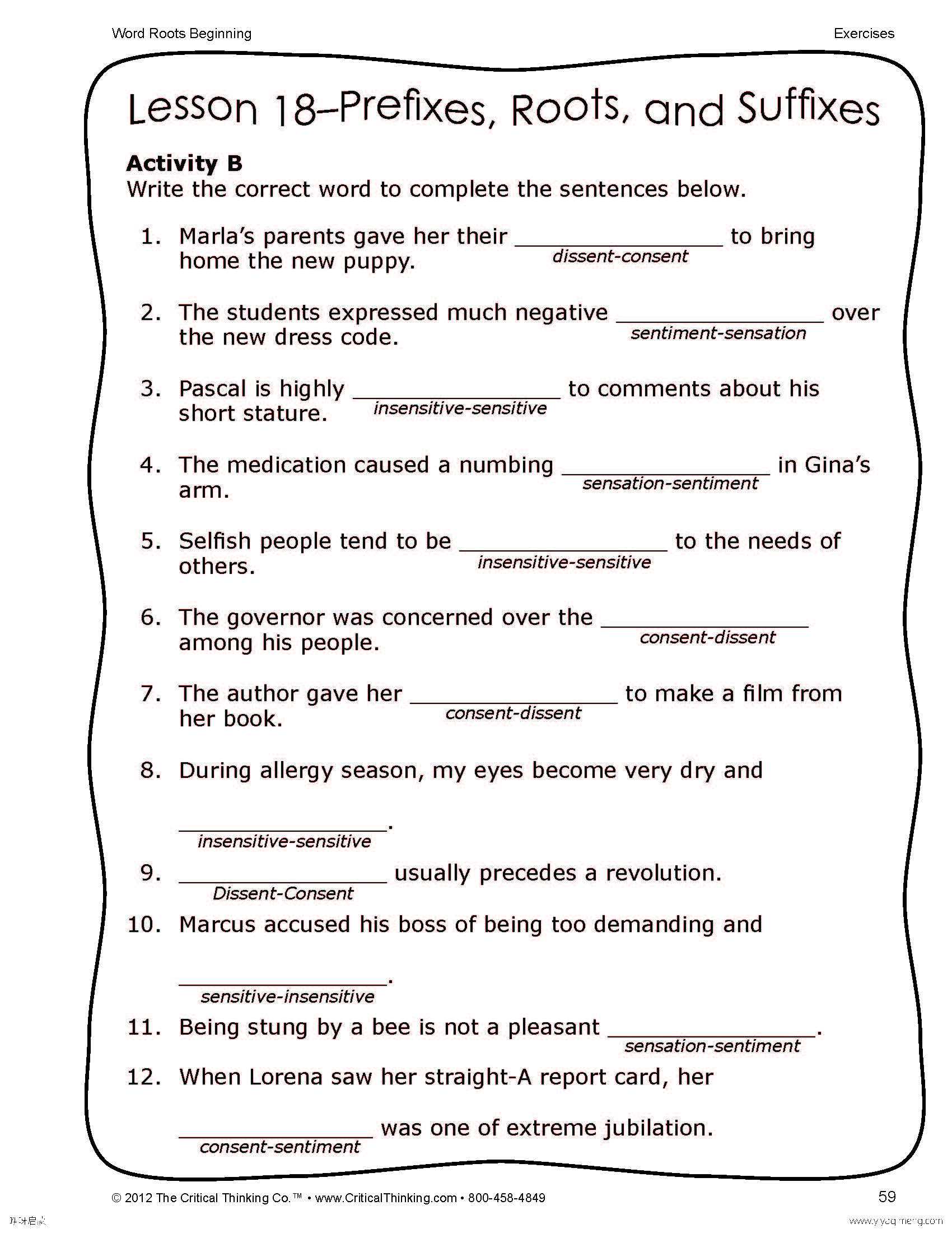 Word Roots 英文词根教材PDF 带练习册