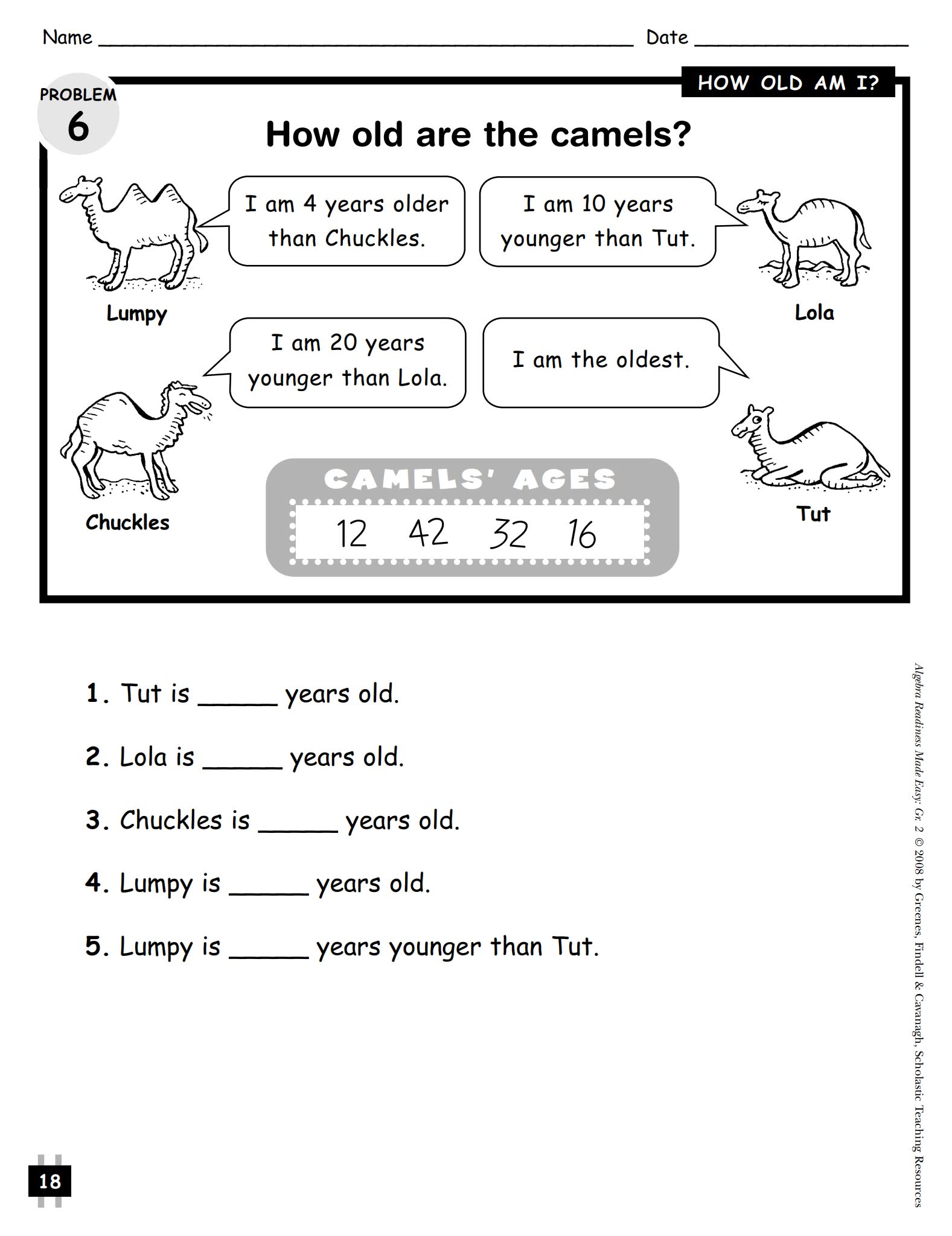 学乐代数练习册 Algebra readiness made easy