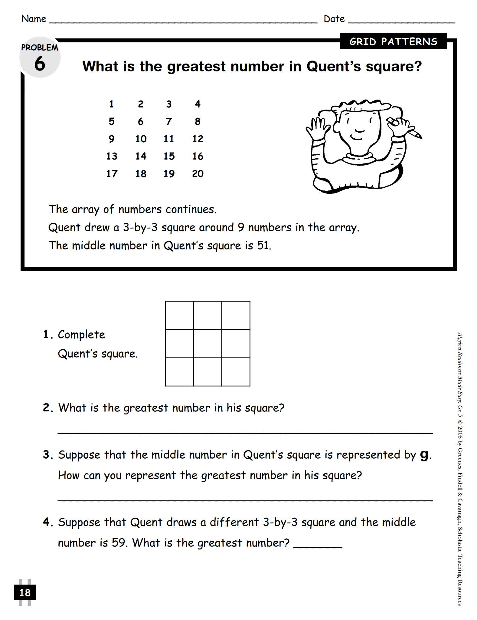 学乐代数练习册 Algebra readiness made easy