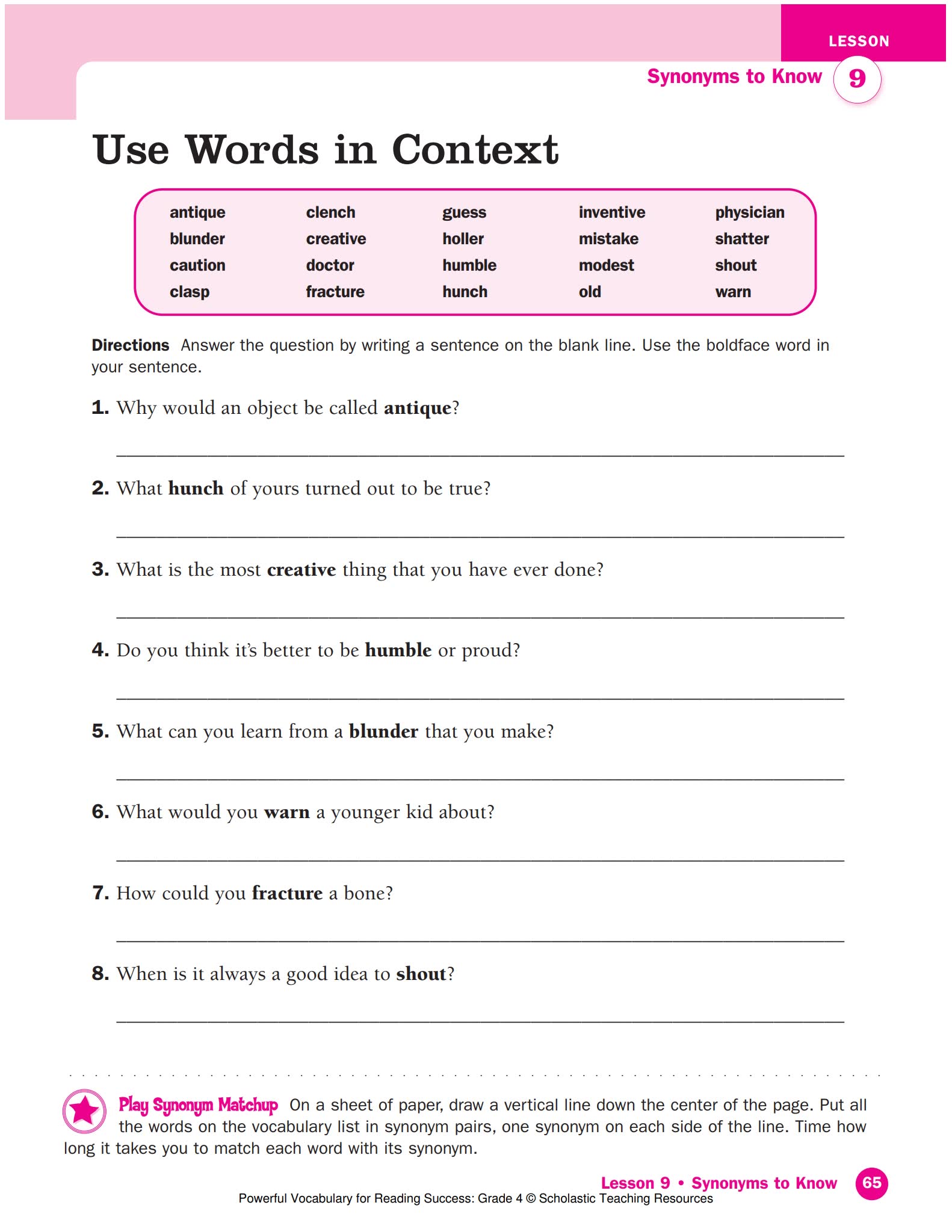 学乐词汇提升阅读理解练习册Powerful Vocabulary for Reading Success