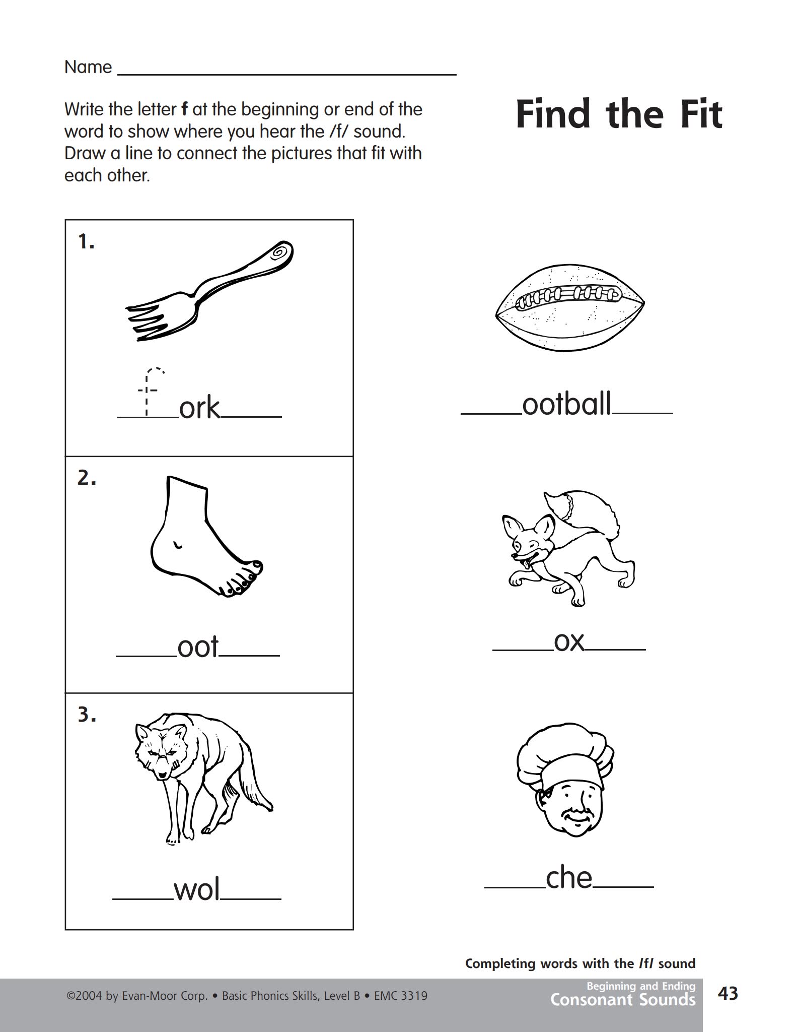 自然拼读入门练习册 Evan Moor Basic Phonics Skills