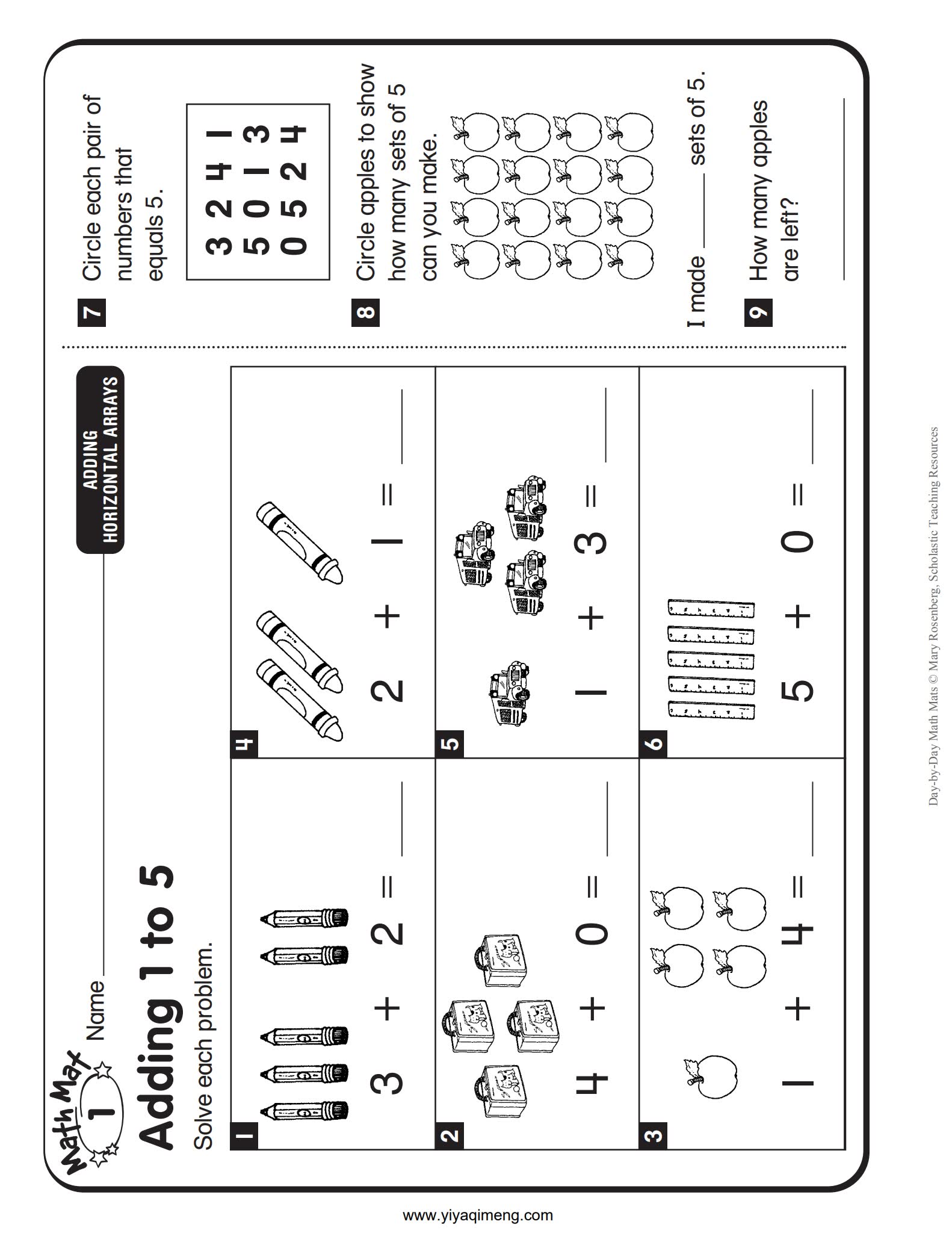 学乐 Day-by-Day Math Mats