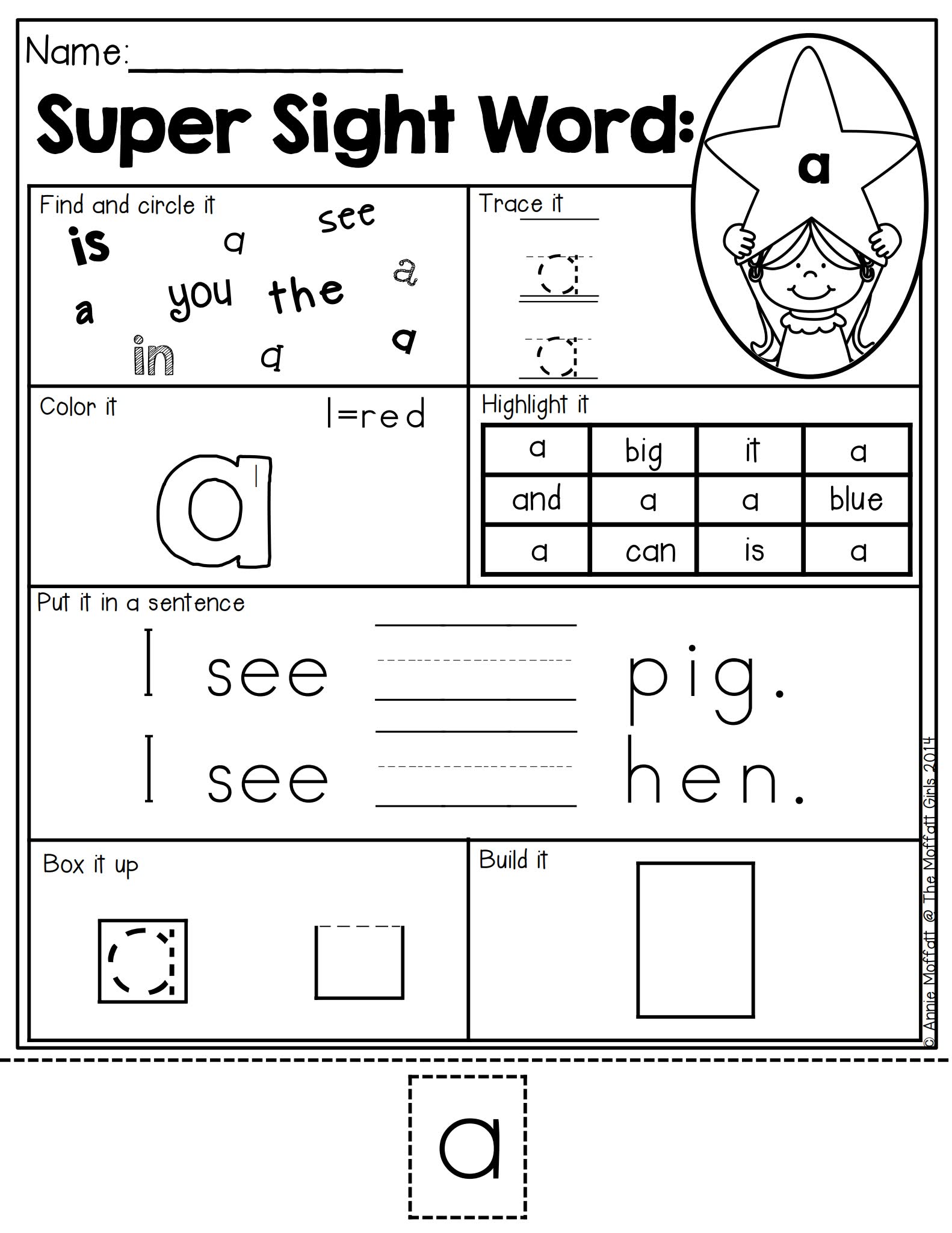 Sight Word Super Stars高频词练习纸