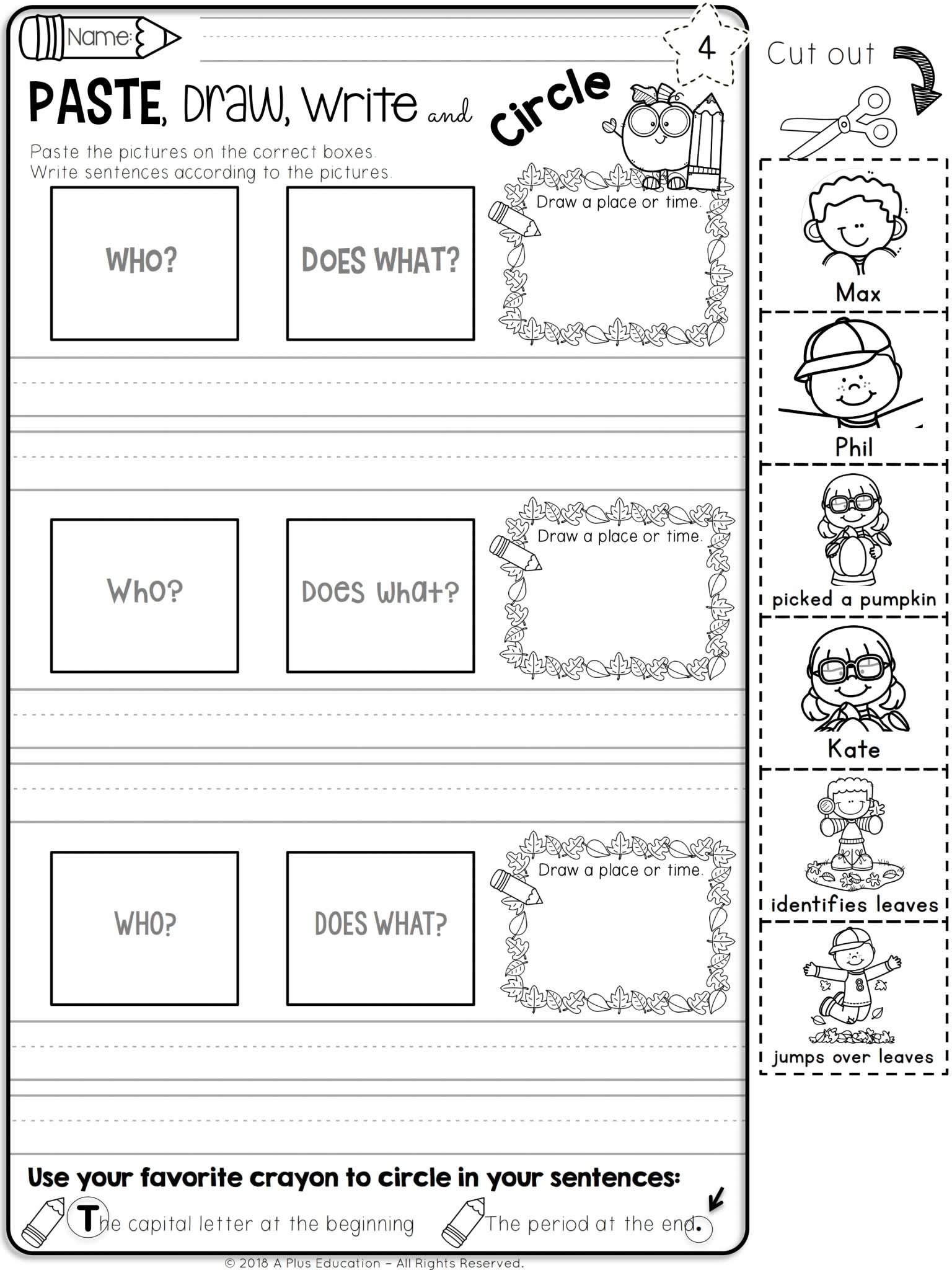 TPT原版趣味写作启蒙练习册How to Write Sentences