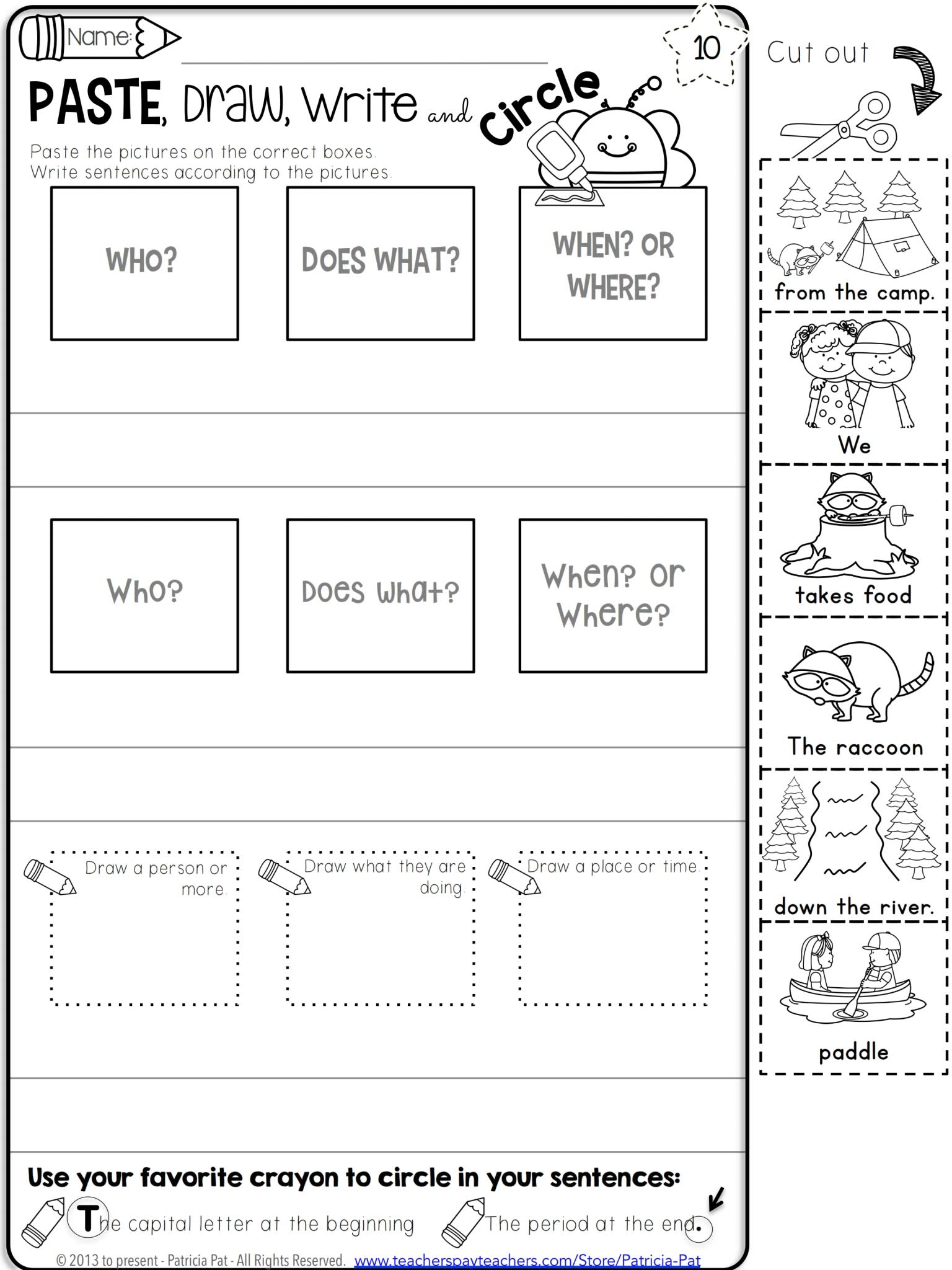TPT原版趣味写作启蒙练习册How to Write Sentences