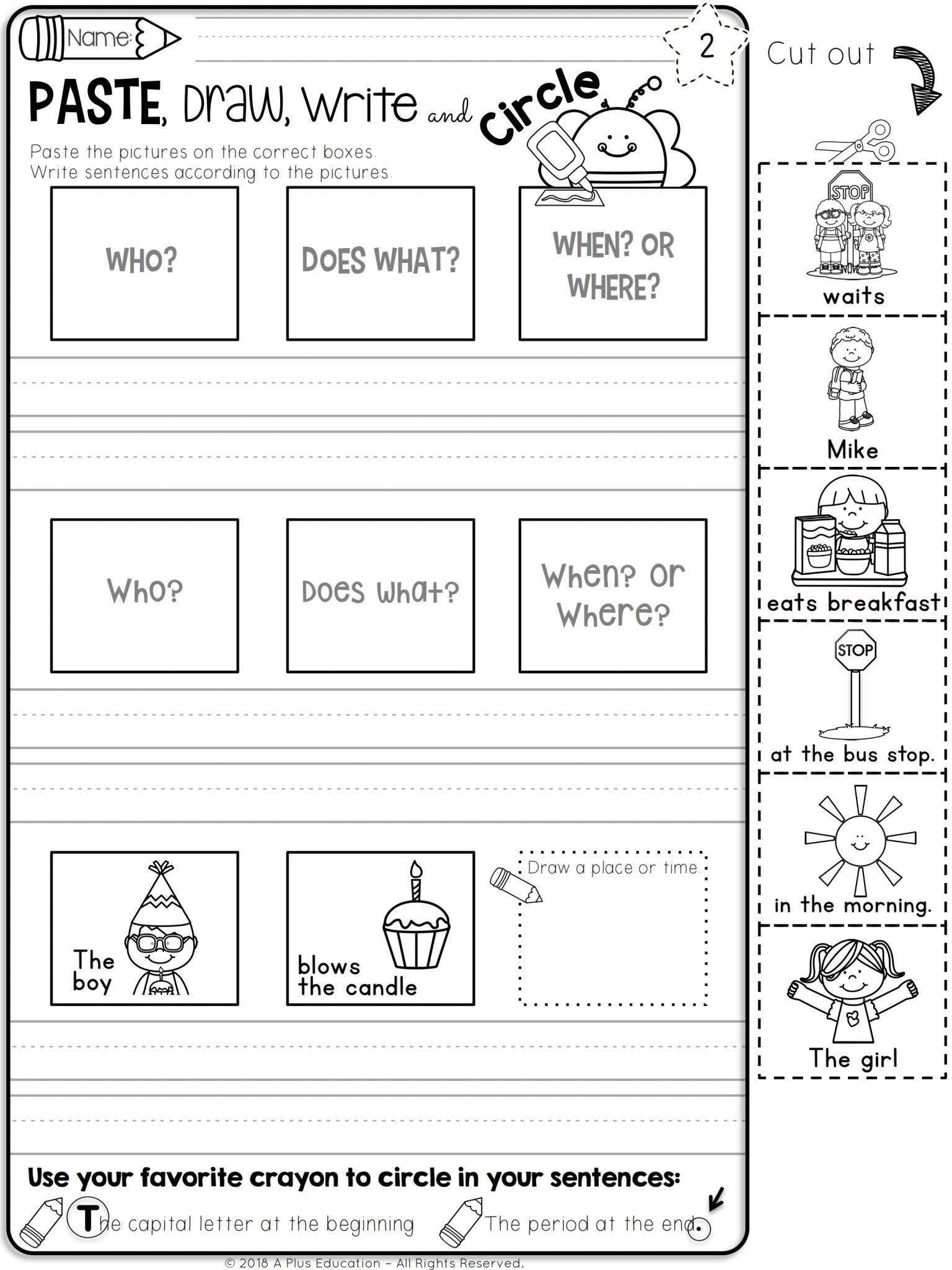 TPT原版趣味写作启蒙练习册How to Write Sentences