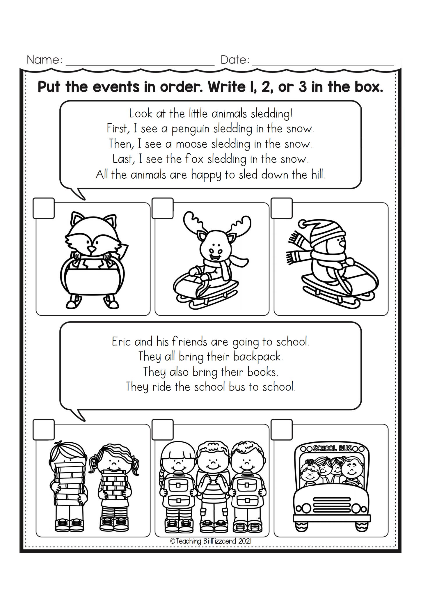 Sequencing Activities the Bundle幼儿趣味英语阅读理解排序练习册