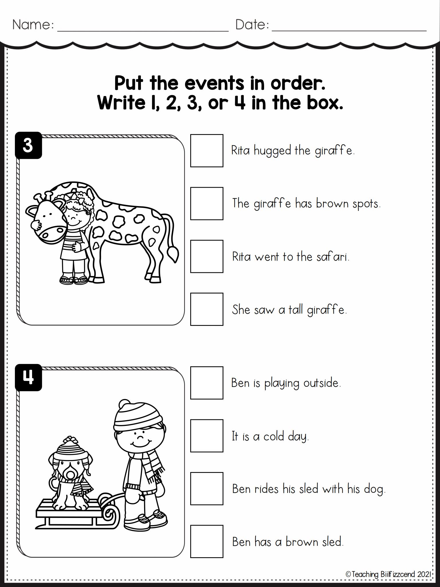 Sequencing Activities the Bundle幼儿趣味英语阅读理解排序练习册