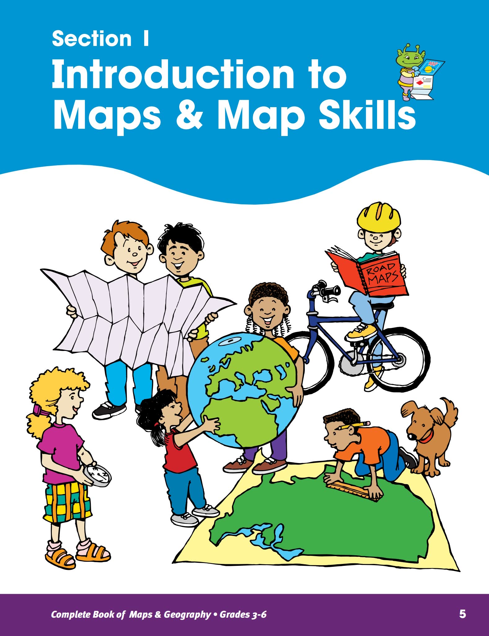 美国原版小学生地理学习手册The Complete Book of Maps and Geography