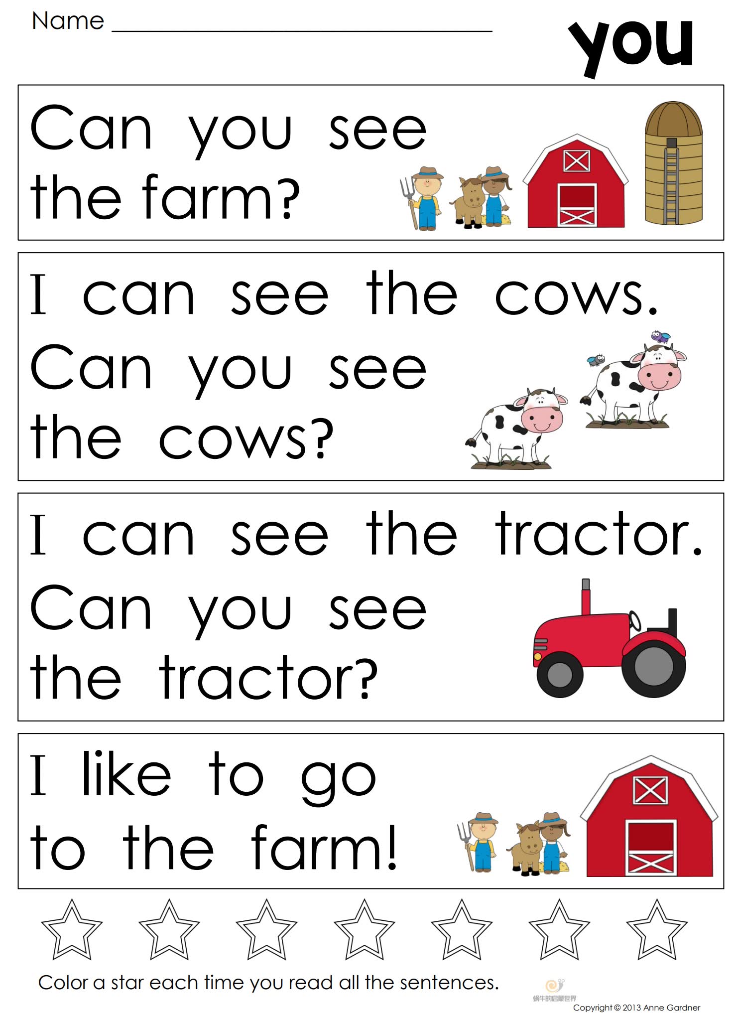 美国学校指读练习册Very First Sight Word Sentences