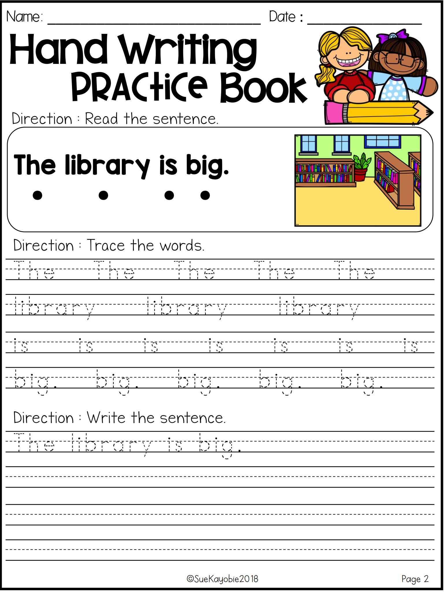 英文书写入门练习纸 Hand Writing Practice Book