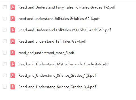 Evan-Moor阅读理解练习册Read and Understand Tales