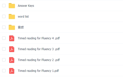 阅读流利计时训练书Timed Reading for Fluency