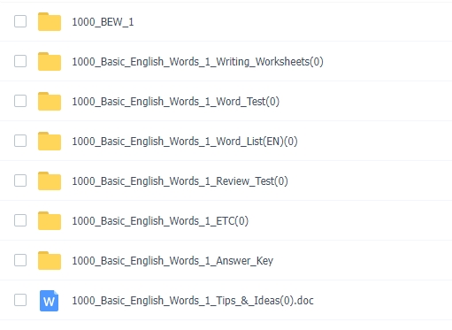 1000 Basic English Words电子版